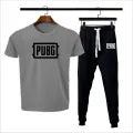 Black Pubg printed summer gymwear trackuit trouser & t-shirt for men and boys