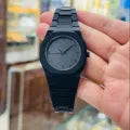 Arabic Aura Watch 2025 Black Modern Creative Design Waterproof Stainless Steel Chain Quartz Movement, watch for boys, watches for mens, watches for boys, watch for kids, watch for men luxury, watch box for men,