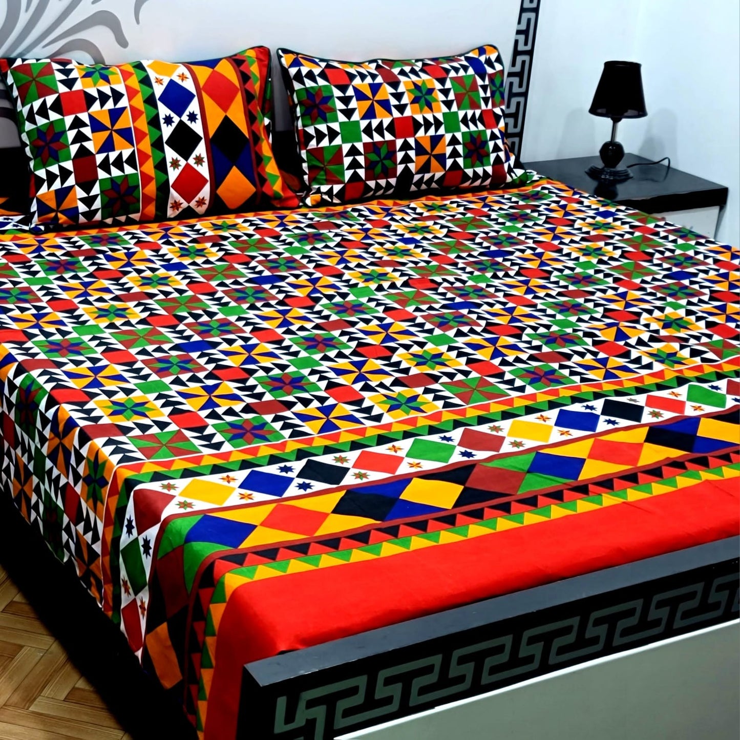 Dazzling Point High Quality KING SIZE Fine Soft Cotton Unique Designed Top Famous Colors Bedsheet