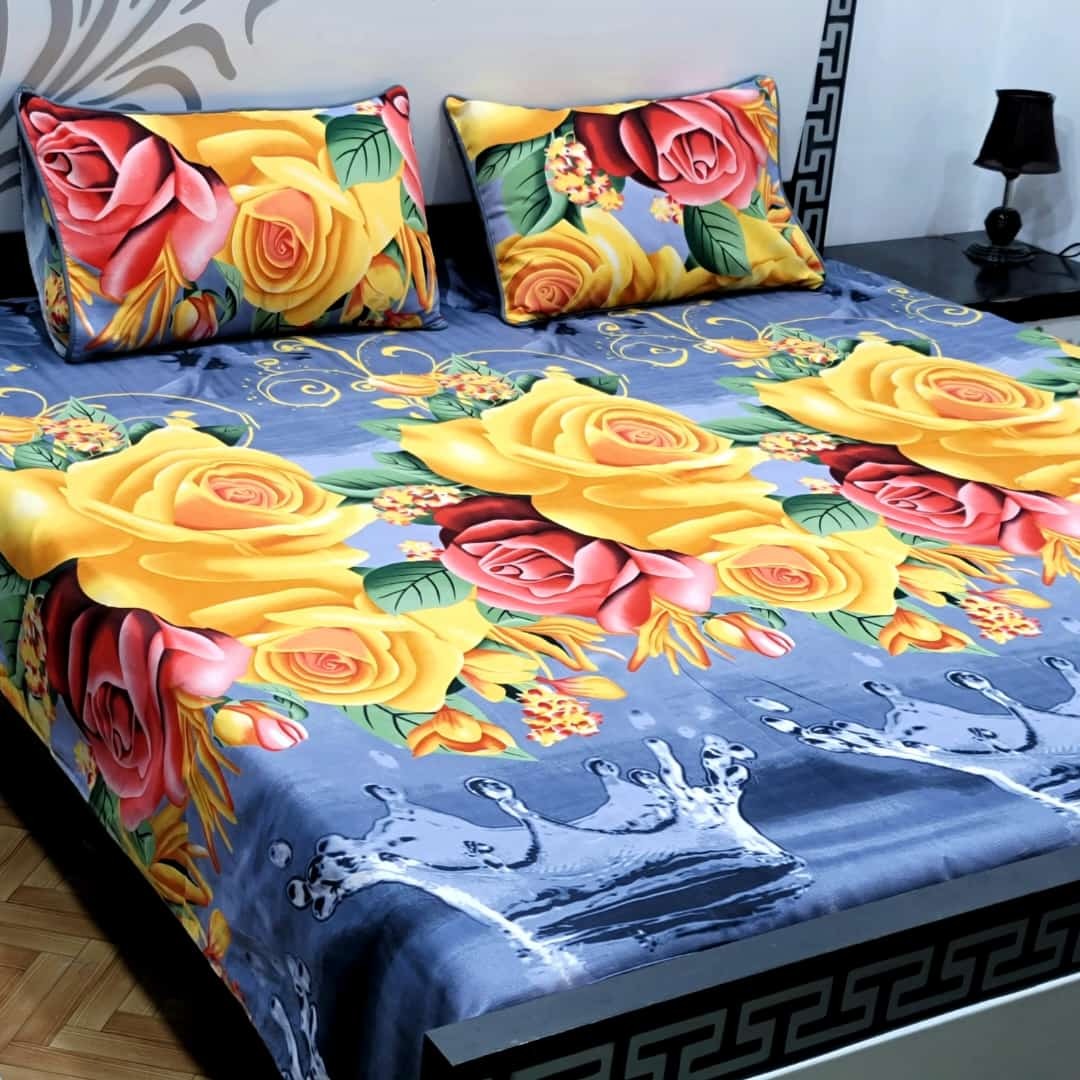 Dazzling Point High Quality KING SIZE Fine Soft Cotton Unique Designed Top Famous Colors Bedsheet