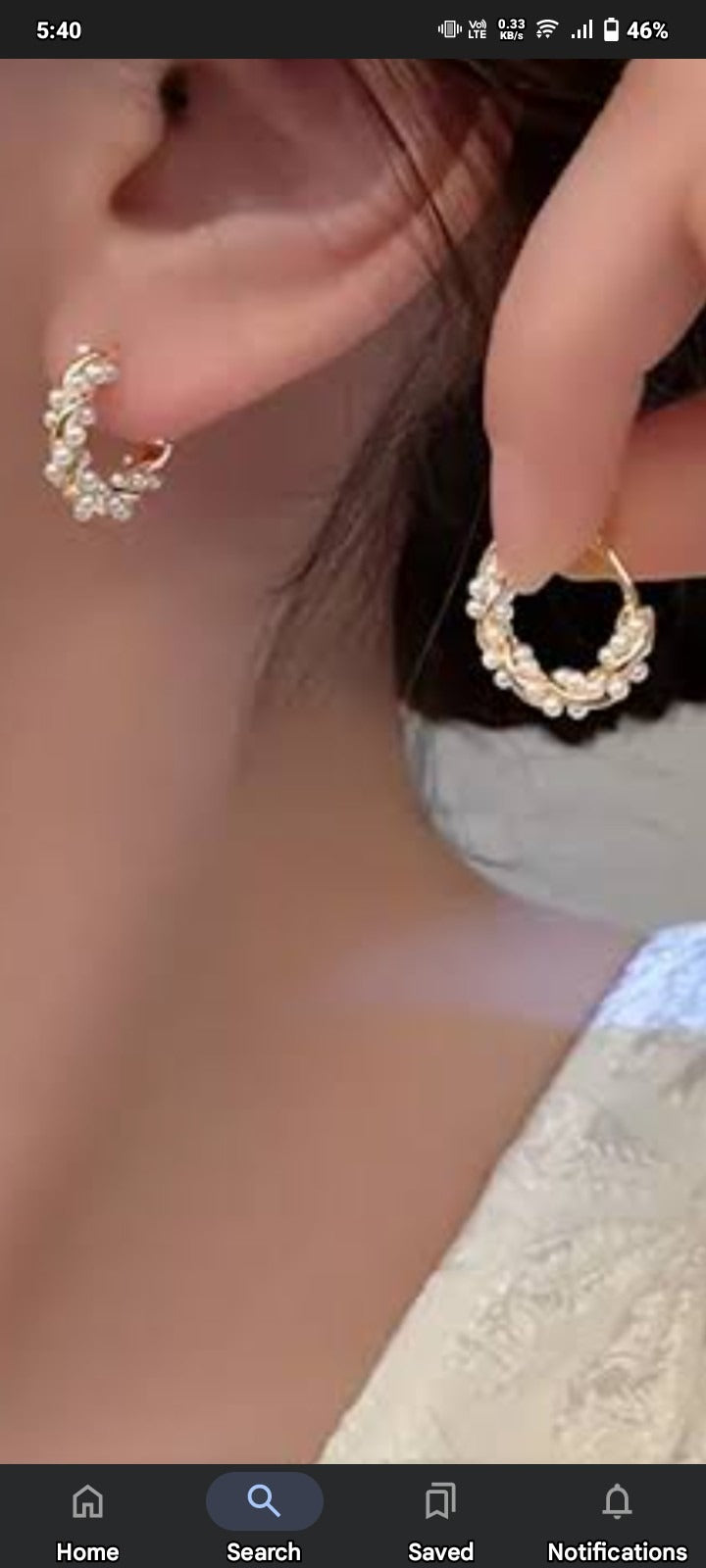 French Imitation Pearl Circel Earring Small Round Hoop Earrings For Women New Design Texture Earrings Jewelry Elegant Gift