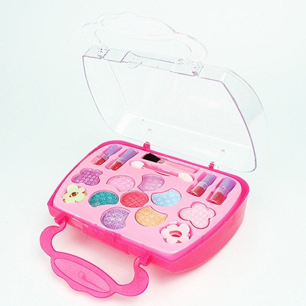 Makeup Kits For Toy for Kids | Toy Cosmetic Pretend Play Kit For Girl Gift with Princess Case Makeup Set Kids Toy