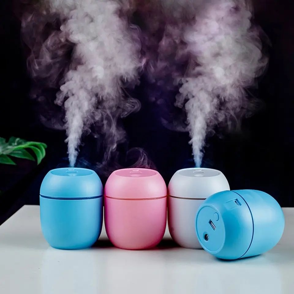 Portable Mini Air Humidifier USB Desktop Humidifier for Car Bedroom Air Diffuser Fogger Mist Maker Sprayer with LED Night Lamp