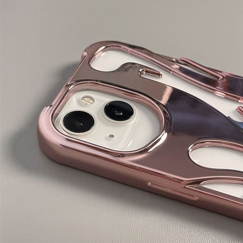 100%new celebrity trend+In stock+COD INS Fashion Hollowed Fire Flame Phone Case For iphone 16 15 13 12 11 Pro Max 14 Plus Cool Boy Girl Silver Plating Soft Cover for Samsung A14 A15 A16