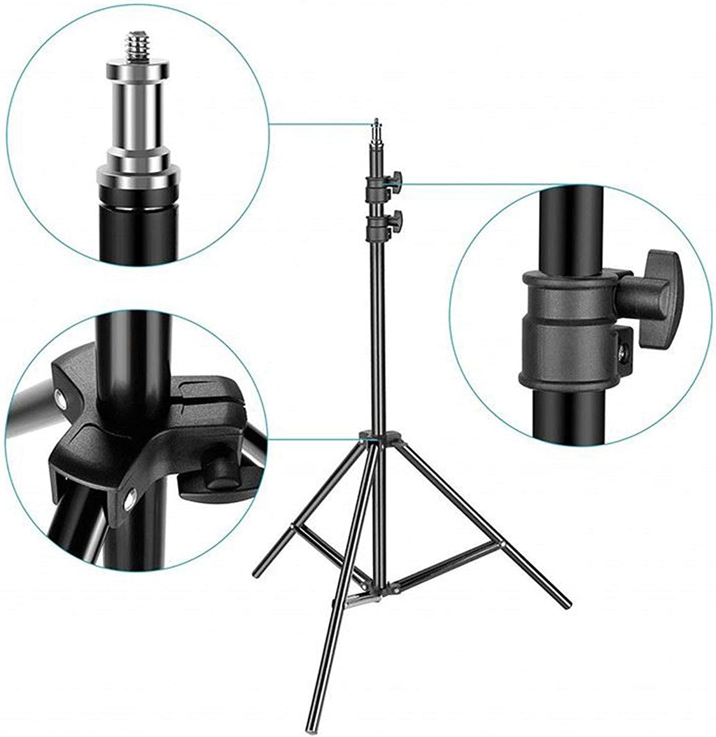 26cm Ring Light with Mobile Holder, Stand Holder and 7ft Stand, RingLight with 7 Feet Stand, Three Colours Makeup LED RingLight with Tripod Stand, Dimmable Selfie RingLight with USB for Videography and Photography