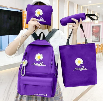 4pcs school backpack for male female boys girls Children School Bags For Girls Boys Canvas SchoolBag Fashion Kids Backpack Teenager Rucksack Cute backpack child pure top quality fabric best material