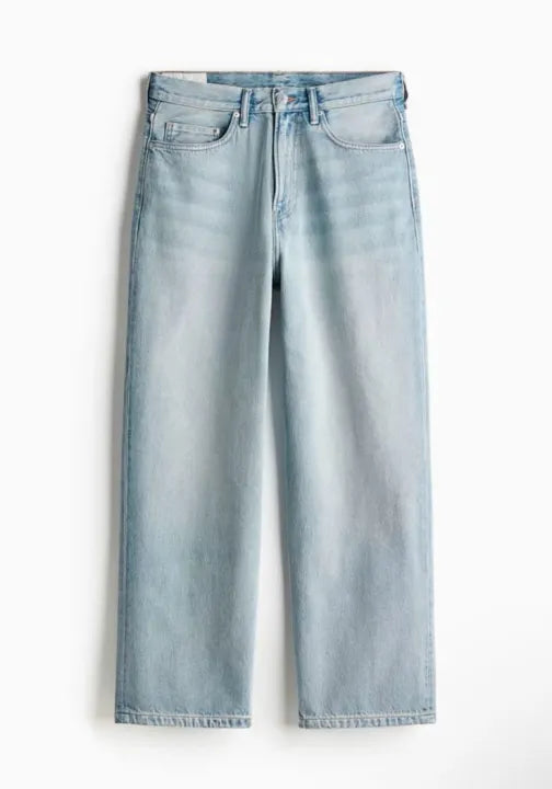 Aesh Baggy Jeans – Light Wash, Relaxed Fit, Premium Denim