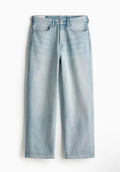 Aesh Baggy Jeans – Light Wash, Relaxed Fit, Premium Denim