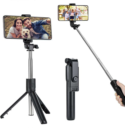 Original 4 IN 1 Wireless Selfie Stick Tripod 70CM / 110CM / 165CM /170cm Height R1S/ R1/ JC16 / JC16H /JC18/ With Light & without Light Bluetooth Shutter Foldable Selfie stick for all Phones Tripod Stand Videos Photography Traveling Tiktok YouTube Vlogs