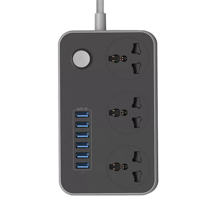 Energy - ENRG Smart Universal Extension Board 3 Power Socket + Usb Ports Plug For Electronics Mobile Charging With 1.8 Meter Heavy Duty Copper Wire White
