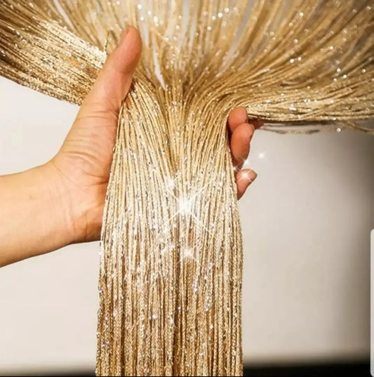 NS Collection-String Door Curtain Window Panel Room Divider Crystal Tassel Fringe Beaded-Goden