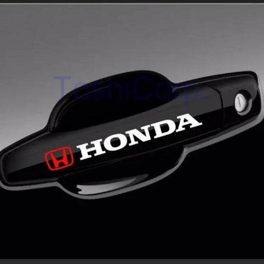 4pcs (white) honda door handles stickers for all honda cars with honda logo, cars exterior acessories, bumper stickers and decals