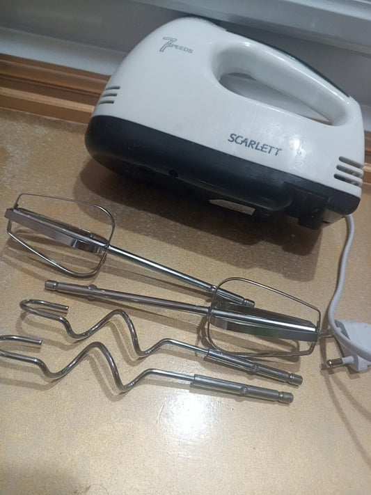 Electric Hand Mixer Cake Egg Beater, Cream Blender Whisker Machine, Hand Beater, Baking Tool_Scarlett Beater