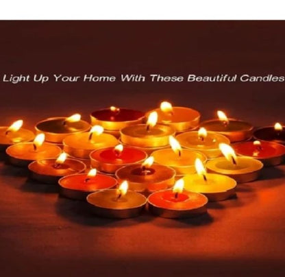 Pack Of 10 - Romantic Floating Light Sweet NONE Scented Wax Candles