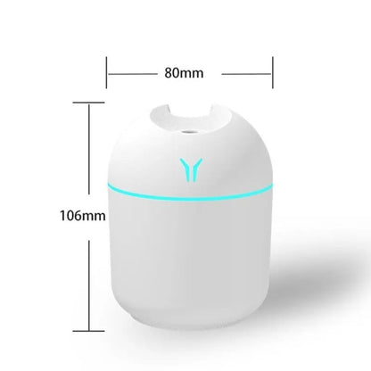 Portable Mini Air Humidifier USB Desktop Humidifier for Car Bedroom Air Diffuser Fogger Mist Maker Sprayer with LED Night Lamp
