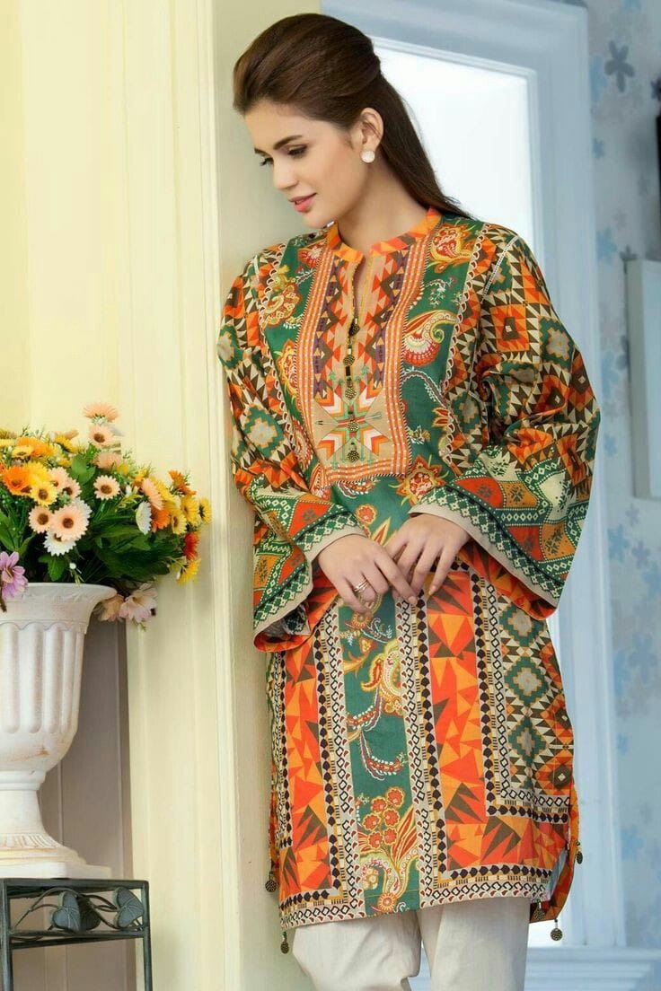 Shah Kamal Fabrics Unstitched Suit 1 Piece Trending All-over New Season Collection-Swiss Lawn Printed Shirt For Women-SL72