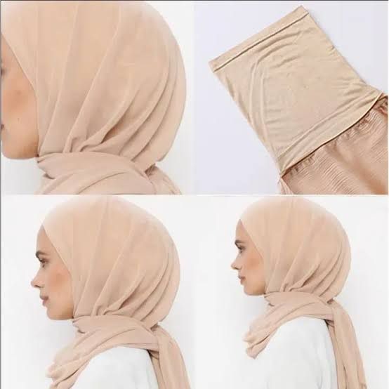 Instant Hijab & Under Cap Attached Ready To Wear Scarf Modest Turban