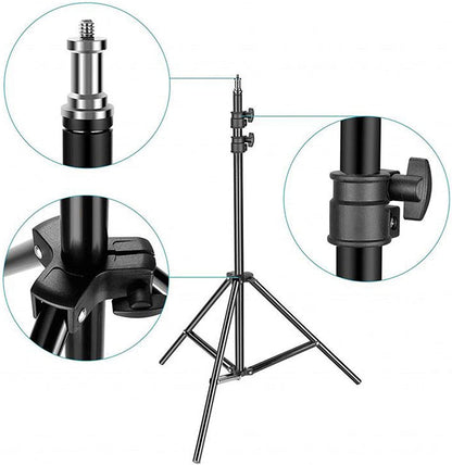 26cm Ring Light with Mobile Holder, Stand Holder and 7ft Stand, RingLight with 7 Feet Stand, Three Colours Makeup LED RingLight with Tripod Stand, Dimmable Selfie RingLight with USB for Videography and Photography